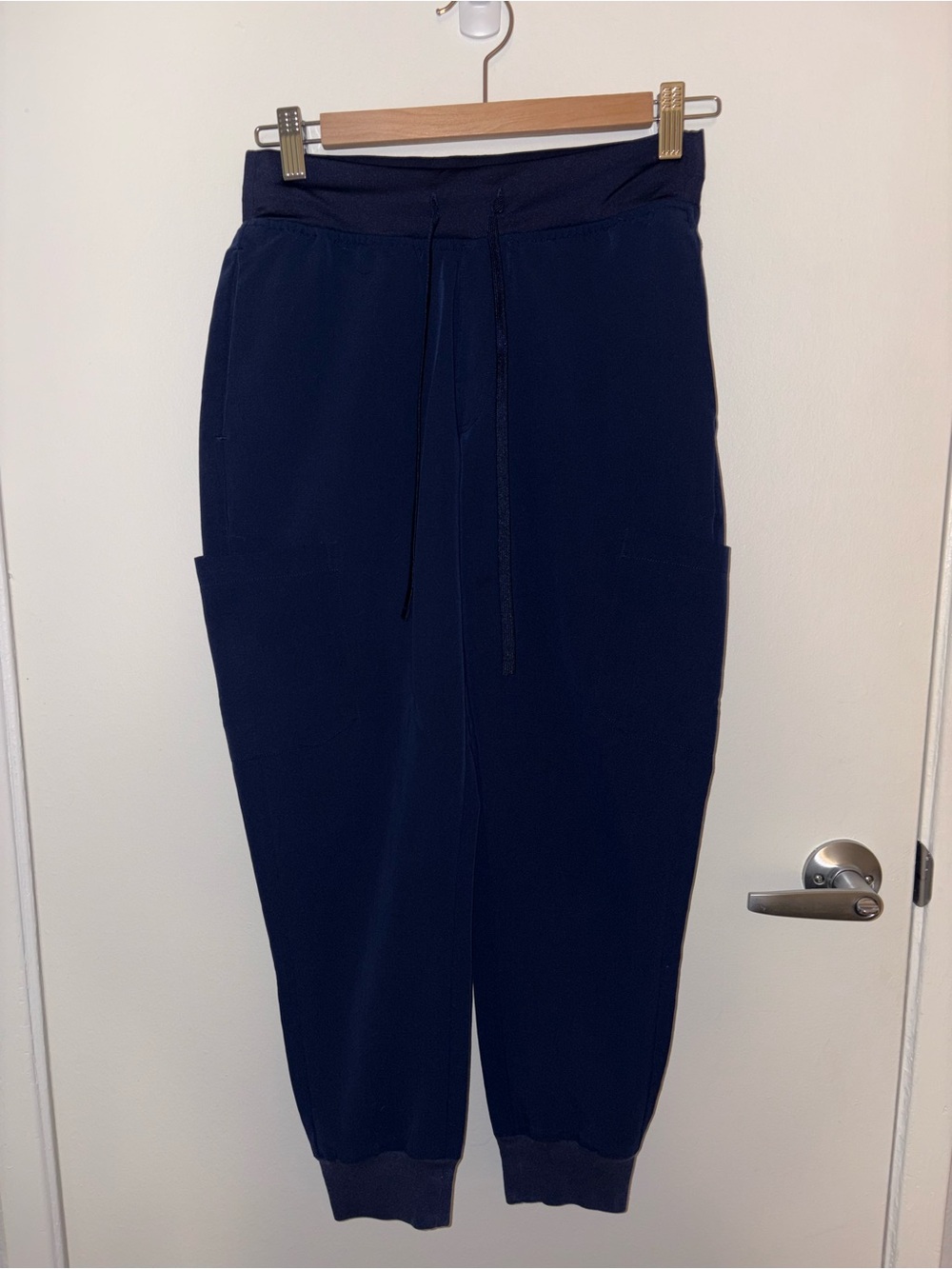 Mandala Scrub Jogger Pants Navy Petite XS